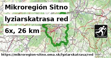 Mikroregión Sitno Lyžiarske trasy červená 