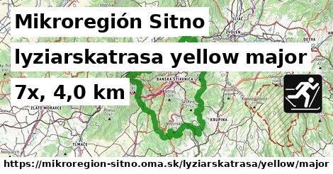Mikroregión Sitno Lyžiarske trasy žltá hlavná