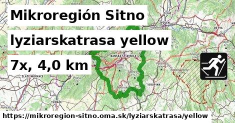 Mikroregión Sitno Lyžiarske trasy žltá 