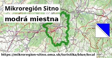 Mikroregión Sitno Turistické trasy modrá miestna