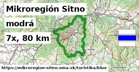 Mikroregión Sitno Turistické trasy modrá 