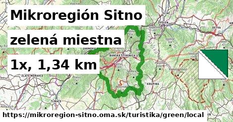 Mikroregión Sitno Turistické trasy zelená miestna