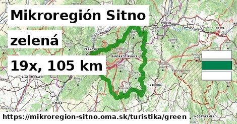 Mikroregión Sitno Turistické trasy zelená 
