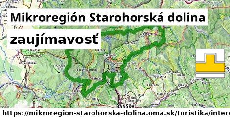 Mikroregión Starohorská dolina Turistické trasy zaujímavosť 