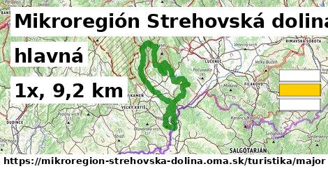 Mikroregión Strehovská dolina Turistické trasy hlavná 