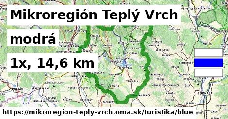 Mikroregión Teplý Vrch Turistické trasy modrá 