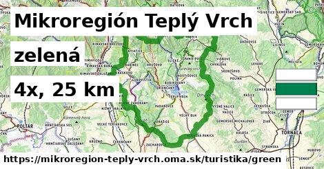 Mikroregión Teplý Vrch Turistické trasy zelená 