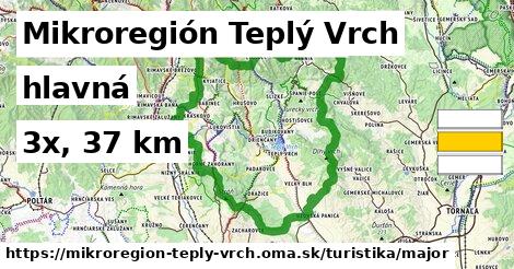 Mikroregión Teplý Vrch Turistické trasy hlavná 