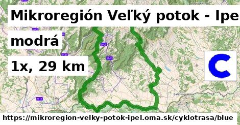 Mikroregión Veľký potok - Ipeľ Cyklotrasy modrá 