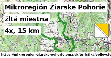 Mikroregión Žiarske Pohorie Turistické trasy žltá miestna