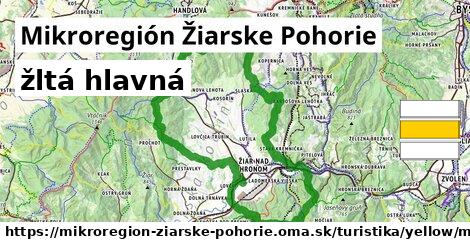 Mikroregión Žiarske Pohorie Turistické trasy žltá hlavná