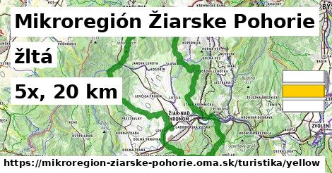 Mikroregión Žiarske Pohorie Turistické trasy žltá 