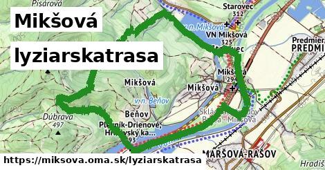 Mikšová Lyžiarske trasy  