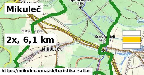 Mikuleč Turistické trasy  