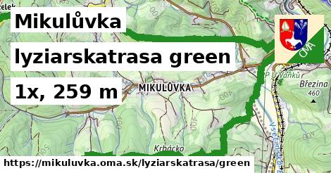 Mikulůvka Lyžiarske trasy zelená 