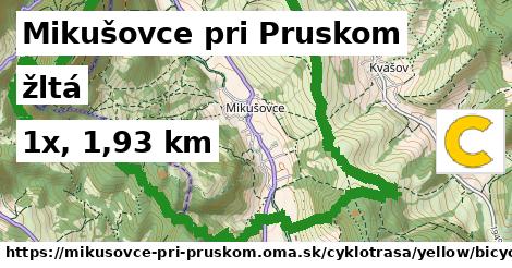 Mikušovce pri Pruskom Cyklotrasy žltá bicycle