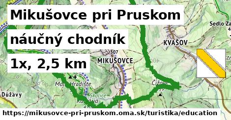 Mikušovce pri Pruskom Turistické trasy náučný chodník 