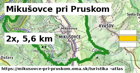 Mikušovce pri Pruskom Turistické trasy  