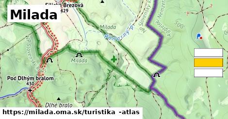 Milada Turistické trasy  