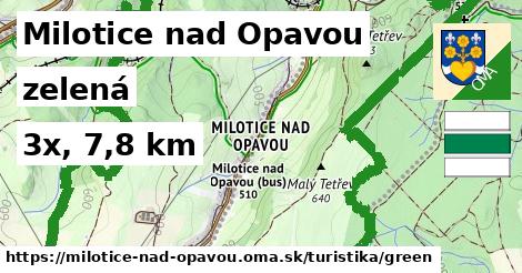 Milotice nad Opavou Turistické trasy zelená 