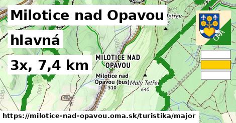 Milotice nad Opavou Turistické trasy hlavná 