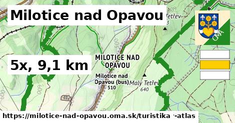 Milotice nad Opavou Turistické trasy  