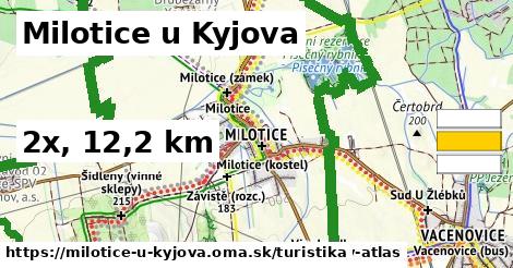 Milotice u Kyjova Turistické trasy  