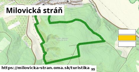 Milovická stráň Turistické trasy  