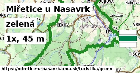 Miřetice u Nasavrk Turistické trasy zelená 