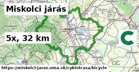 Miskolci járás Cyklotrasy bicycle 