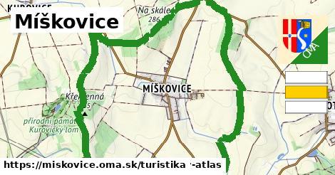 Míškovice Turistické trasy  