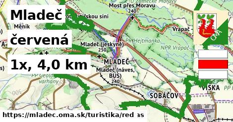 Mladeč Turistické trasy červená 