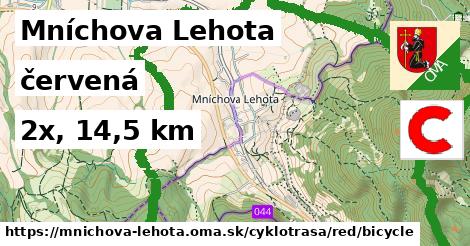 Mníchova Lehota Cyklotrasy červená bicycle