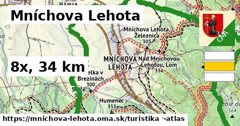 Mníchova Lehota Turistické trasy  