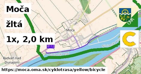 Moča Cyklotrasy žltá bicycle