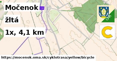 Močenok Cyklotrasy žltá bicycle