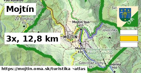 Mojtín Turistické trasy  