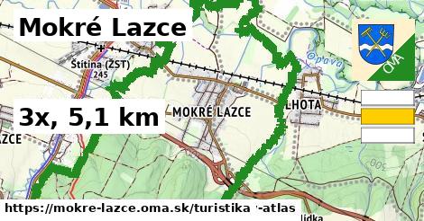 Mokré Lazce Turistické trasy  