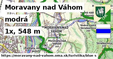 Moravany nad Váhom Turistické trasy modrá 