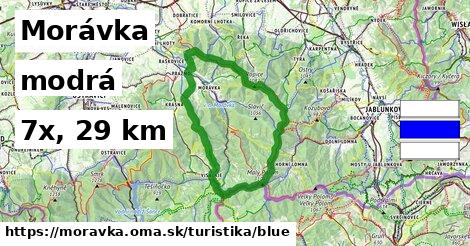 Morávka Turistické trasy modrá 