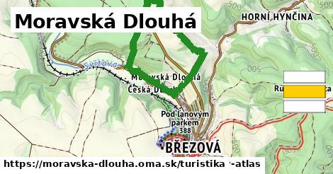 Moravská Dlouhá Turistické trasy  