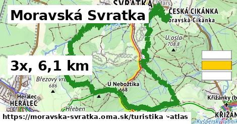 Moravská Svratka Turistické trasy  