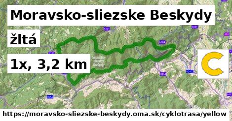 Moravsko-sliezske Beskydy Cyklotrasy žltá 