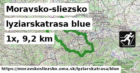 Moravsko-sliezsko Lyžiarske trasy modrá 