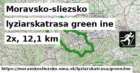 Moravsko-sliezsko Lyžiarske trasy zelená iná