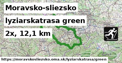 Moravsko-sliezsko Lyžiarske trasy zelená 