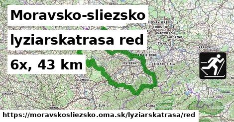 Moravsko-sliezsko Lyžiarske trasy červená 