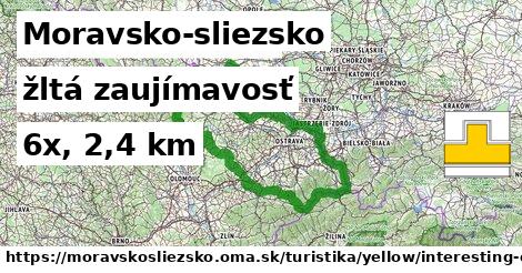 Moravsko-sliezsko Turistické trasy žltá zaujímavosť