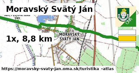 Moravský Svätý Ján Turistické trasy  