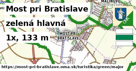 Most pri Bratislave Turistické trasy zelená hlavná